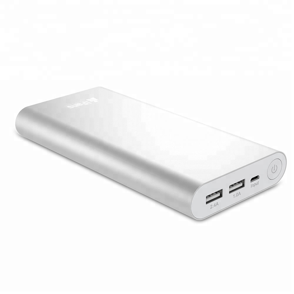 iFans Dual 2 USB Phone Portable Charger  Power Bank 20000mAh